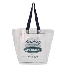 簡約時尚環保編織購物袋，大容量可重複使用，約29.5x24x17公分