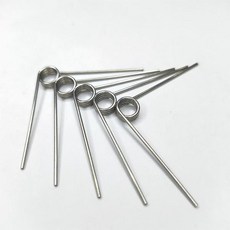 304SUS 와이어 직경 0.5mm 오른쪽 비틀 스프링 복귀 및 재설정 V 자형 랩 1/2/3/4/5 5PCS, 01 0.5mm(60Anglen), 03 9Lap(4.5mm), 08 6mm(5pcs)