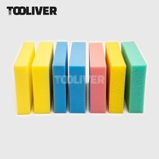 툴리버 타일 스펀지 메지 스폰지 줄눈 작업용 공구, 분홍 스펀지 35mm, 1개