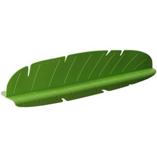 水槽擋水板 防水板 葉子款 廚房防濺水 檯面保護 清潔用品, 綠色, 1個