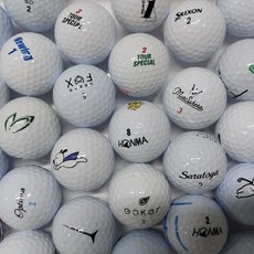 A급 칼라 혼합 50알 골프 로스트볼, 1등급 WHITE(브랜드혼합), 30개입, 1세트