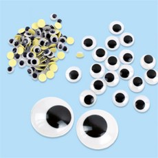돕스 입체눈알스티커 8mm 12mm 18mm 20mm 24mm 30mm 대형 만들기눈알 붙이는인형눈
