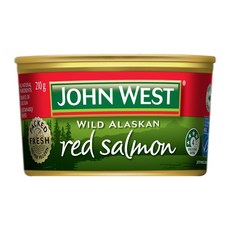 존 웨스트 와일드 알래스카 레드 연어 210g John West Wild Alaskan Red Salmon, 1개