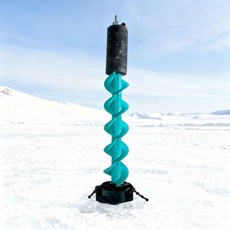 아이스오거 드릴끌 타공 단검 뚫는 빙판 스크류 구멍, 6인치 블루 75cm 스 나일론 베이스