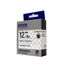 엡손 테이프카트리지 ST12K(12mm Clear Black)gia1+6zkR