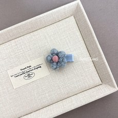 Sweet Twins 寶寶花朵髮夾 全包布設計 嬰兒瀏海邊夾