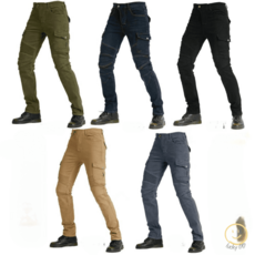 라이딩진 라이딩팬츠 카고 오토바이 바지 신축성 바이크진 라이더 빅사이즈, XL, 조거블랙 (보호대없음)