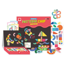 아리아띠 마그네틱 패턴 칩 블록 판퍼즐, 107피스, 1개