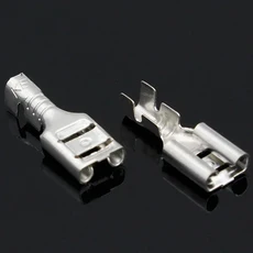 자동차 오토바이용 100개 6.3mm 압착 단자 여성용 스페이드 커넥터, 01 100pcs