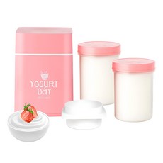 로이첸 요거트 데이 메이커 + 발효용기 2p, 핑크, 1세트