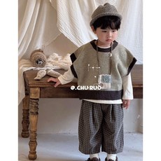 童趣小姐童裝 韓系針織背心三件套 文青學院風 男童女童秋冬穿搭