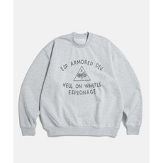 에스피오나지 Doodle Armored Div Heavyweight Sweatshirt Grey