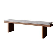 侘寂風實木餐桌碳化黑亞剋力茶幾客廳書房接客公司酒店洽談茶桌, 長凳：180*30*45cm, 1個