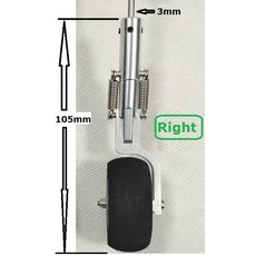 드론 랜딩기어 RC 랜딩 기어 메인 옵션 DIY 다양한 금속 비행기용, 1개, 105mm right 3mm hole