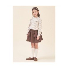 빈폴 키즈 간절기 스트라이프 골지 티셔츠 브라운 BI5841G02D