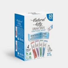Natural Kitty 自然小貓 超級食物營養肉泥 50條派對盒 貓咪機能保健肉泥, 50個, 12g, 機能組合