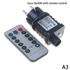 컨버터 컨덕터 커넥터EU/US/UK 플 - AC 220V 110V 31VDC 6W 24V 5V 변압기 플 전원 공급 장치 IP44 8모드, 03 EU 31V6W w Remote