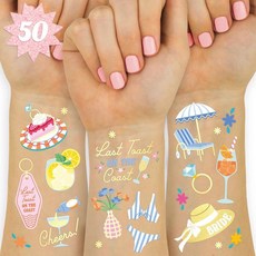 Xo Fetti Last Toast On The Coast 독신 임시 타투 - 50가지 스타일 | 해변 바흐 파티 장식 해상 신부 선물 해안 신부 액세서리, Xo, Fetti Last Toast ON 온 THE