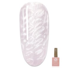 珍珠貝母螺紋膠 珠光細閃紋理膠 彩色甲油膠，打造獨特光澤美甲, A61_02 粉瓶, 1個, 15ml