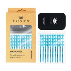 크리션 브리즈 골프티 골프티꽂이 높이조절, 40개, 블루&블랙