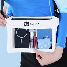 태르아 핸드폰 방수팩 대형 IPX8 등급 방수 힙색, 화이트 대형 1개, 1개