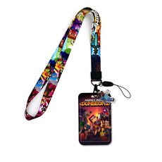 마인크래프트 목걸이 스트랩 랜야드 비디오 게임 마인크래프트 랜야드가 있는 카드 홀더, LN057-A+B