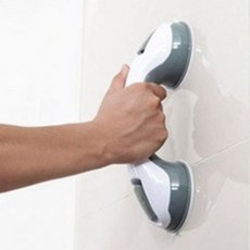 무타공 흡착식 안전 손잡이, 그레이 화이트, 1개