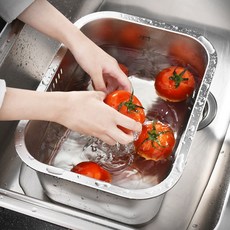 스텐 설거지통 d형 10L 스텐d형설거지통세트 설겆이통 주방설거지통, one, 1개