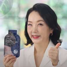 [인포벨]애드크로스 홈쇼핑 장미화 빠르고 간편한 샴푸형 렛미모 순한 셀프 새치 뿌리 커버 염색약 남자 여자, 1개, 흑색