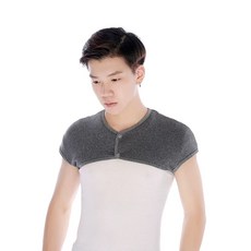 어깨 넥 목 산모 남녀는 여름 수면 방한 보호 보온 조끼 워머 잠자는 중년, A. 그레이 플러스 벨벳