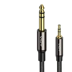 3.5mm ~ 6.35mm 스테레오 케이블 1/8 TRS 1/4 노트북 홈 시어터 장치 스피커 앰프용 오디오 Aux 코드, 01 3.5 to 6.5, 06 1m