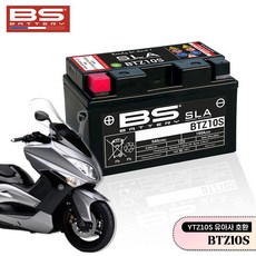 야마하 TMAX 08-11년 BS 배터리 ﻿BTZ10S 12V 8.6A 밧데리 ﻿유아사 ﻿﻿﻿YTZ10S 교체, 1개
