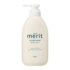 Kao 花王 merit 弱酸性植物潤髮乳 深層滋養 柔順不打結, 1個, 450ml