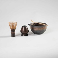 日式抹茶工具茶筅組, 1套, 紫竹百本立 鎏金四件套