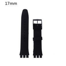 스와치용 실리콘 손목밴드 벨트 16/17/19/20mm 시계 내구성 스트랩 팔찌