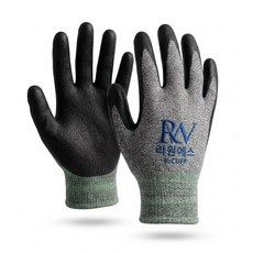 리원에스 더블밴드 반코팅장갑 10개 작업용 미끄럼방지 다목적코팅장갑 안전장갑, 그린, 1세트