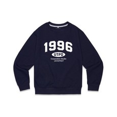 UNTAPPED STUDIO 1996 아치 펀칭 소프트 테리 맨투맨 티셔츠 네이비 275904