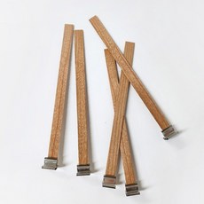 [야화] 우든윅 오리지널 캔들 만들기 재료 나무 심지 M 10개입 (탭포함), M(10개입)