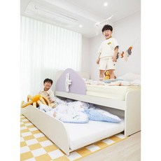 저상형 2층 침대, 1200mmx2000mm, 서랍 2개 포함, 3x2-2