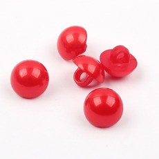콩단추 하프단추 반콩 눈알 10mm 20개, 1세트, 콩단추10mm(레드20개)