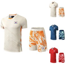 3컬러 통기성 메쉬 반팔 배드민턴유니폼 트레이닝운동복세트 R766