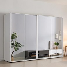 국내제작 직접배송 키높은 2000mm 폭넓은 3240mm 깊이 630mm 은경4 슬라이딩옷장 이불장 양복장 장롱, 화이트(은경4)