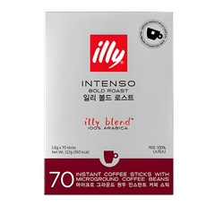 illy 意利 深焙阿拉比卡即溶咖啡粉隨身包, 1.6g, 70條, 1盒