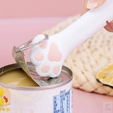 다파스토어 고양이 발바닥 모양 반려동물 캔따개 캔따는도구, 오렌지