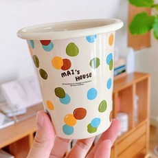 픽유아 법랑용기 법랑 주전자 다용도 계량컵, S. 결함이 있는 310ml 물방울 무늬 커피 머그