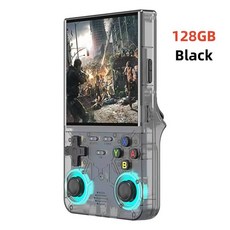 R36 울트라 휴대용 레트로 비디오 게임 콘솔 IPS 스크린 128GB 사전 로드된 게임 포터블 포켓 플레이어 리눅스 시스템 탑재 R36Ultra, [04] R36U 128GB Black