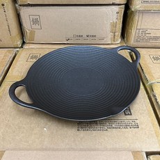 可開發票出口日本烤肉盤戶外卡式爐燒烤盤鑄鐵烤肉鍋鐵闆燒電磁爐家用烤盤 不沾烤盤 燒烤盤 卡式爐烤盤, 1個, 28cm烤肉盤