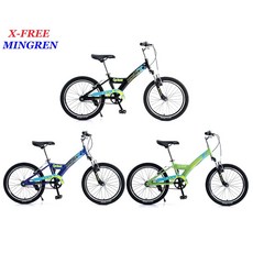 MINGREN 旋風20 單速兒童腳踏車 ZOOM避震 CNC雙層框 彰星鋁合金V煞, 1個, 黑色