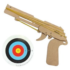 나사조립식 목공총만들기 사격놀이 실험놀이교구 초등교구 탄성실험 동력기용 수업용, 5개