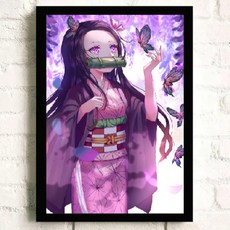 귀멸의 칼날 네즈코 대형 보석십자수 큐빅 구슬 비즈자수 diy 집에서할수있는취미 4060, 1개